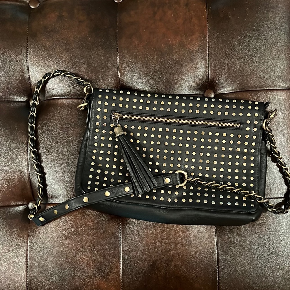 Studded Vegan Leather Purse
